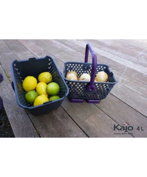 2 Paniers Kajo 15L Gris / Cerise