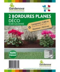 2 X BORDURES PLANES DECO EN ACIER GALVA