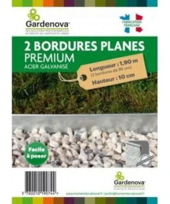 2 X BORDURES PLANES PREMIUM EN ACIER GALVA