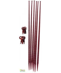 6 Tuteurs 180 Cm Et 24 Attaches CERISE