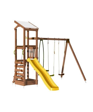 Aire De Jeu Feroe Toboggan Balancoire Enfant