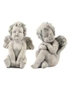 ANGE 13.5X13X18.5CM CIMENT GRIS