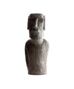 Buste De Moai H 40 Cm Ton Cire Noir