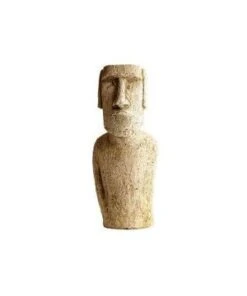 Buste De Moai H 40 Cm Ton Vieilli