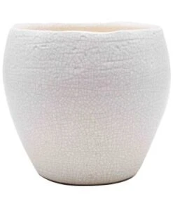CACHE POT D26 H24 CERAMIQUE BLANC