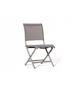 CHAISE ELEGANCE PLIANTE ALU TAUPE/T