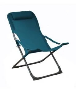 CHAISE PLIANTE RELAX EASY - GRAPHITE/BLEU