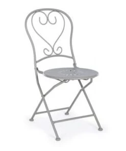 CHAISE PLIANTE SHELLY GRIS CLAIR