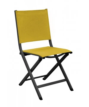 CHAISE THEMA PLIANTE - GRAPHITE/MOUTARDE