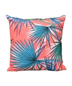 Coussin Motif 45x45 Decor Palmier Rouge