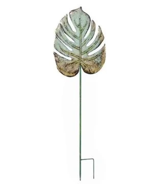 DECO FEUILLE SUR BATON 27X1.9X90CM METAL