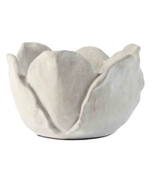 DECO FLEUR 27X27X16CM CIMENT GRIS