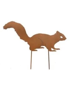 Ecureuil A Poser Metal Rouille 40