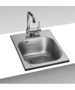 EVIER INOX ENCAST.+COUVERCLE INOX