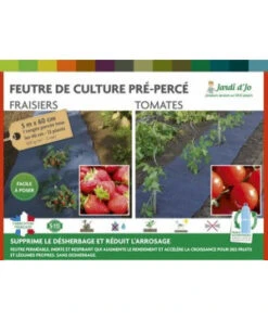 FEUTRE PRE-PERCE FRAISIERS/TOMATES-(220 G/M2)