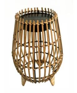 Lampe Solaire Bambou Naturel 100 Lumens