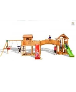 MAXI PORTIQUE SMILE FARM Balancoire Toboggan