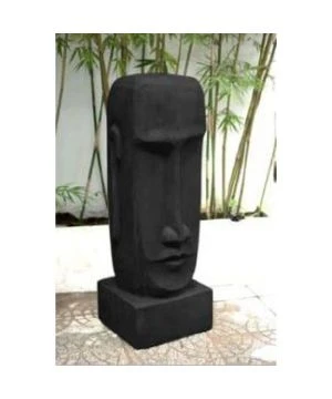 MOAÏ DE L'ILE DE PÂQUES 100CM NOIR