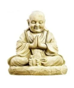 Moine Assis Gm Ton Patine H 53 Cm