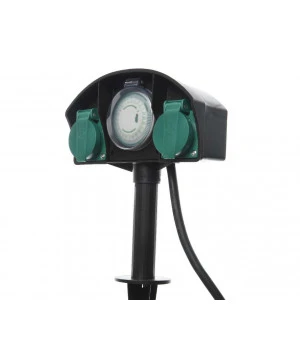 /POLE LUM. JARDIN 2S 38CM NOIR