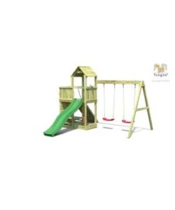 PORTIQUE FLOPPI Balançoire Double Toboggan