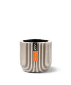 Pot Boule Groove 18x16 Ivoire