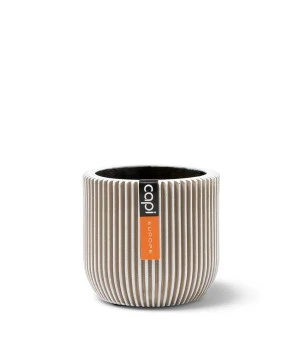 Pot Boule Groove 18x16 Ivoire