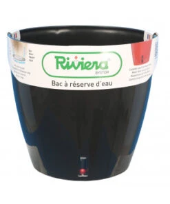 Pot Eva New Rond 36 Noir -Pot Riviera