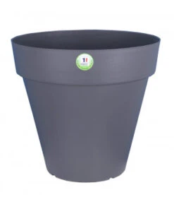 Pot Soleilla Rond 40 Gris Paillete -Pot Riviera