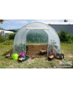 Serre 3x3m Pied Droit 1 Porte Zippée