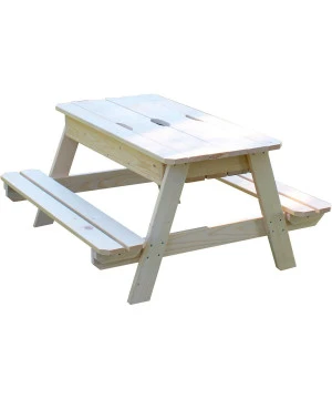 Table Basse Bac A Sable Bois Brut - Pour Jardin