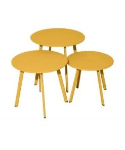 TABLE MASSAÏ 40 ACIER - MIEL