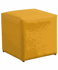 /TABOURET CUB ALU/TPEP - MOUTARDE