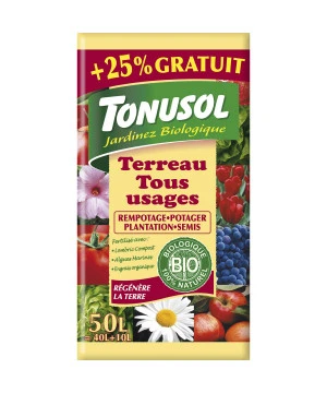 Terreau Tous Usages 50L Tonusol
