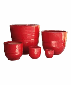 VASE REBORD COQUELICOT D21 H19