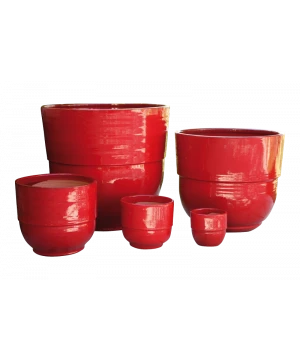 VASE REBORD COQUELICOT D21 H19